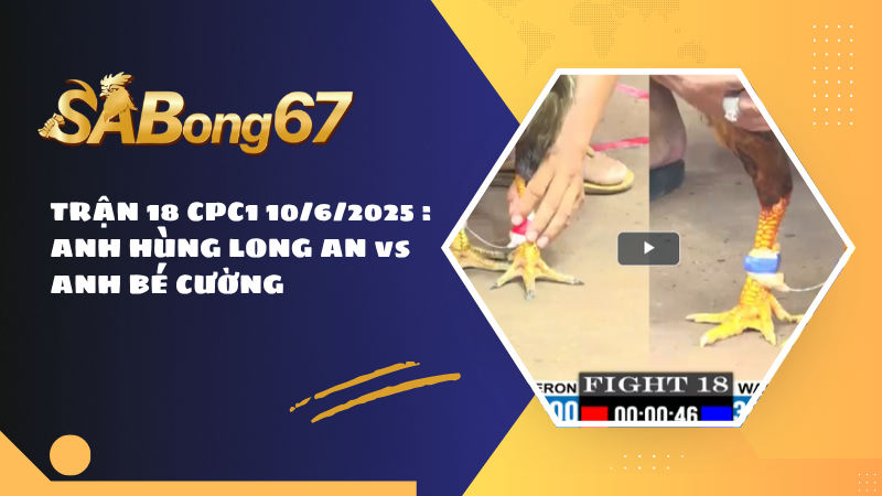 TRẬN 18 CPC1 10/6/2025 : ANH HÙNG LONG AN vs ANH BÉ CƯỜNG
